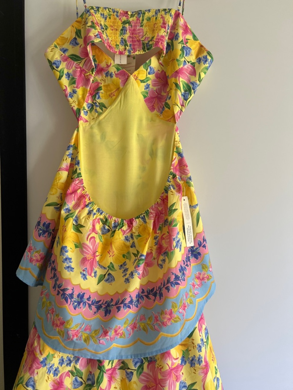 Farm Rio x Anthropologie Cotton Tiered Maxi Dress Size Large NWT - Picture 7 of 11